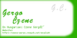 gergo czene business card